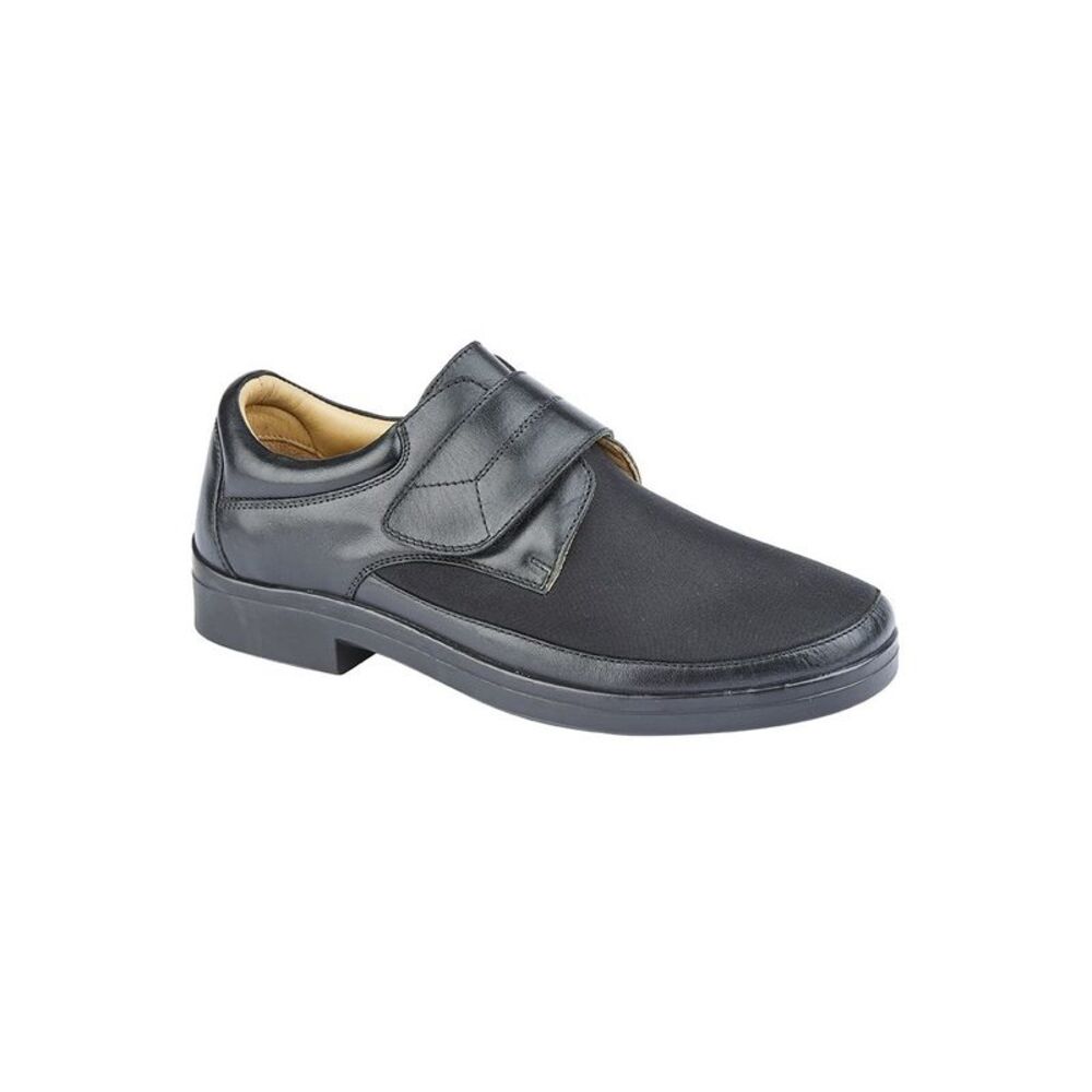 Roamers Mens Leather Shoes / Black